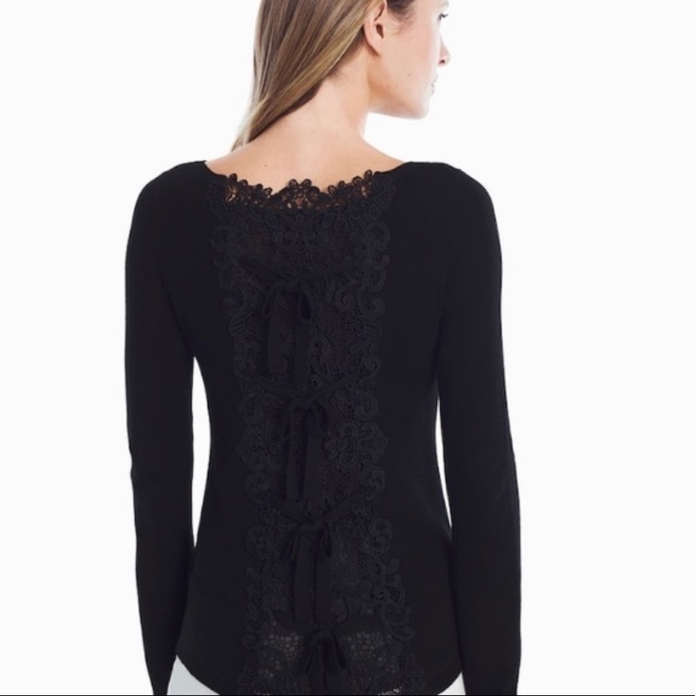 WHBM Lace Long Sleeve